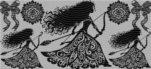 16oz black and white-B 18